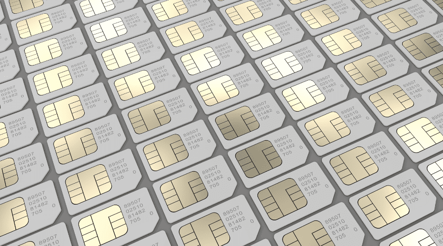 A large amount of sim cards connected to a company APN